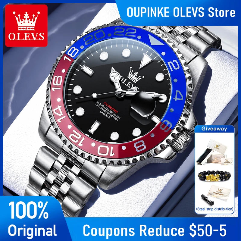 OLEVS 5657 Men's Stainless Steel Watch